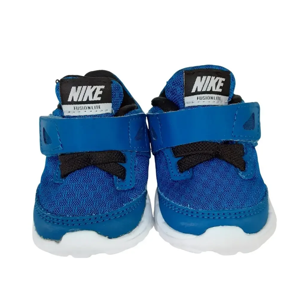 Nike Dual Fusion Lite Toddler 2C Running Shoes Blue Mesh Sneakers Athleisure
